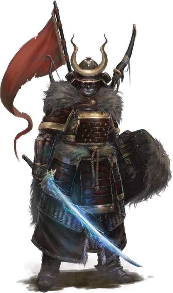 A hobgoblin commander in Tian armor