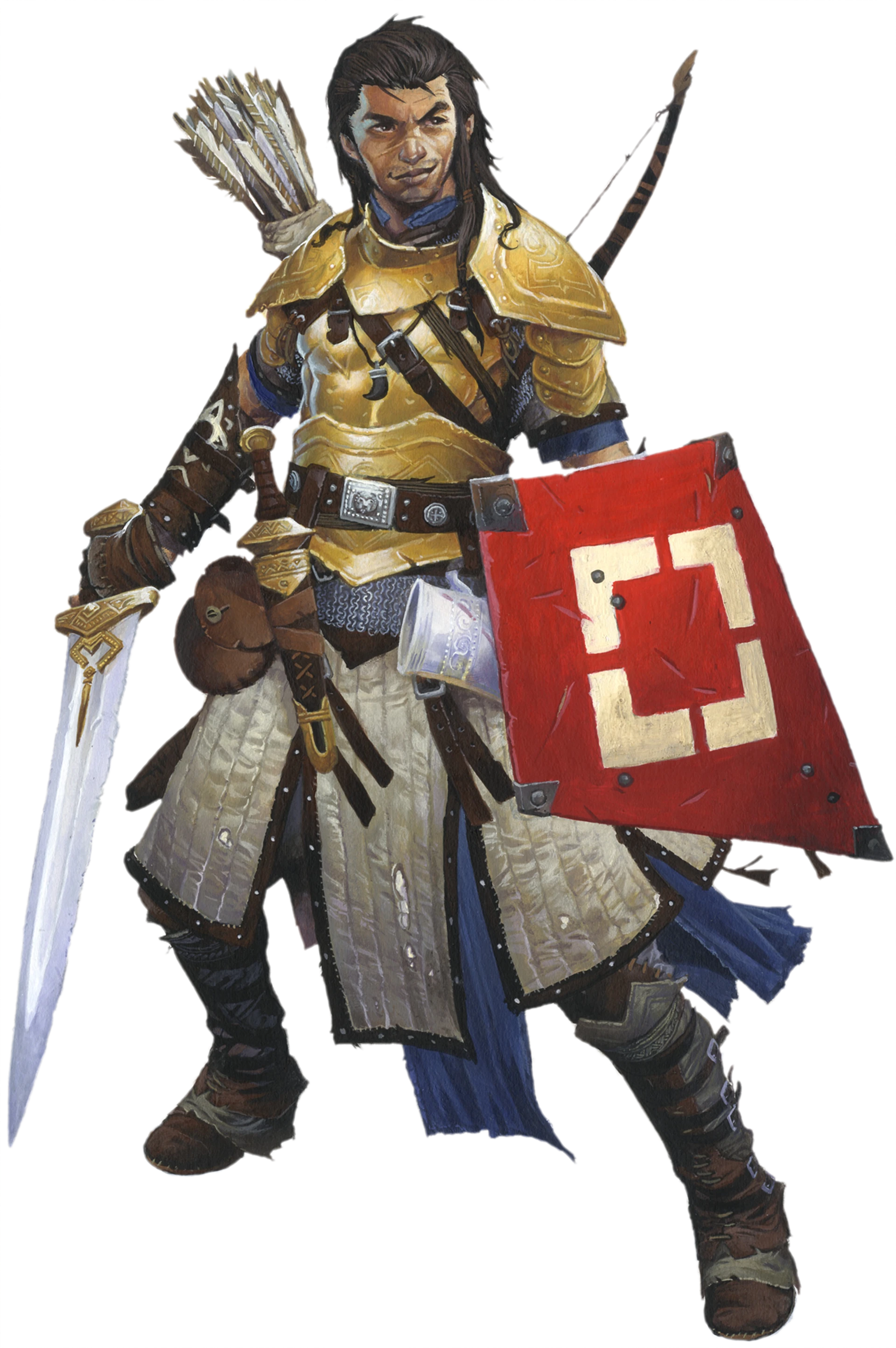 Valeros, iconic human fighter